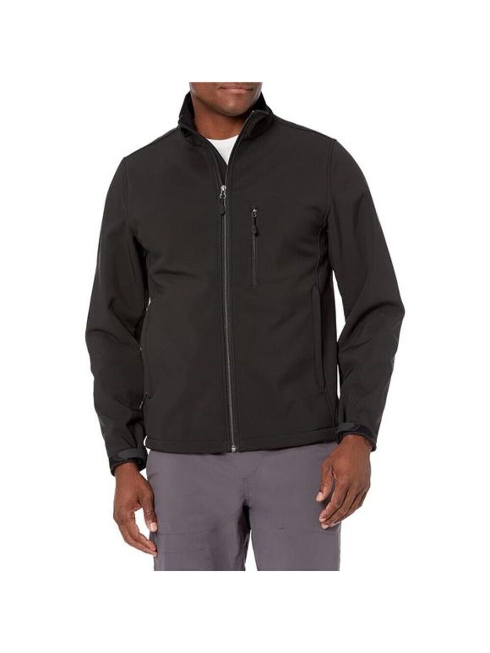 Mens Water Resistant Softshell Jacket Fleece Full Zip Outdoor Windproof Coat